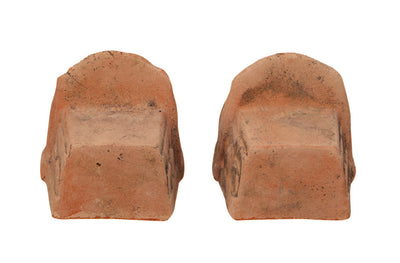 Biscottini SET 8 PIEDINI SOTTOVASO INVECCHIATI, IN TERRACOTTA TOSCANA 100% MADE IN ITALY INTERMENTE LAVORATA A MANO L10XPR8XH8 CM