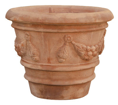 Biscottini CONCA FESTONATA INVECCHIATA, IN TERRACOTTA TOSCANA 100% MADE IN ITALY INTERAMENTE LAVORATA A MANO