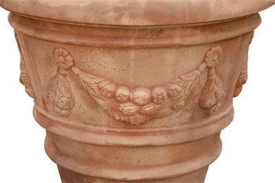 Biscottini CONCA FESTONATA INVECCHIATA, IN TERRACOTTA TOSCANA 100% MADE IN ITALY INTERAMENTE LAVORATA A MANO