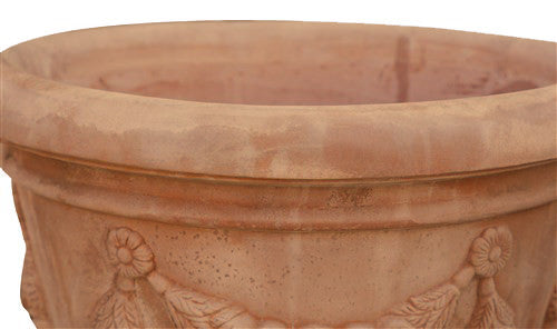 Biscottini CONCA FESTONATA INVECCHIATA, IN TERRACOTTA TOSCANA 100% MADE IN ITALY INTERAMENTE LAVORATA A MANO