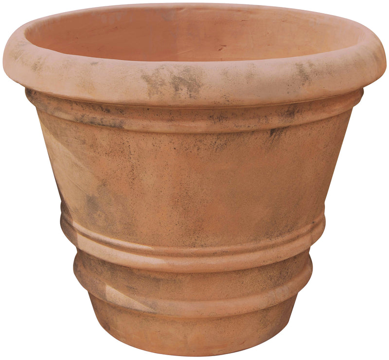 Biscottini Conca liscia invecchiata, in terracotta toscana 100% Made in Italy interamente Lavorata a Mano diam.70xH60 cm.