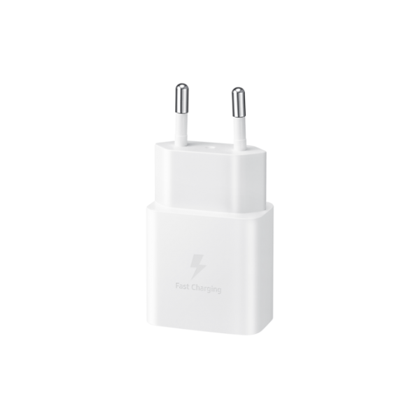CARICABATTERIA DA RETE SAMSUNG SUPER FAST CHARGING 15W USB-C EP-T1510XWEGEU + CAVO TYPE-C WHITE