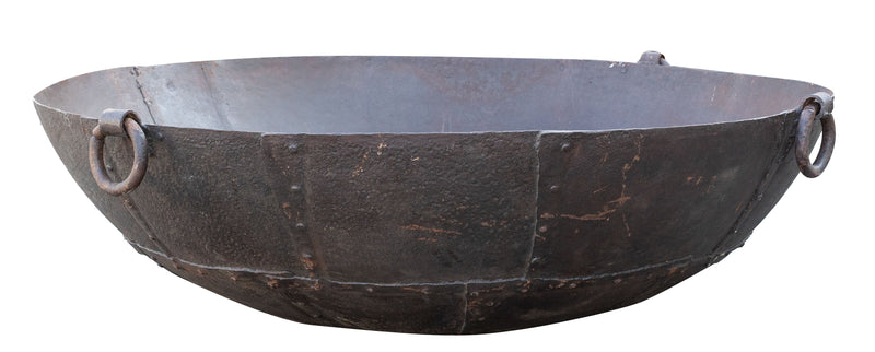 Biscottini VECCHIO CONTENITORE IN FERRO BATTUTO /crogiolo dimensioni diametro Offerta