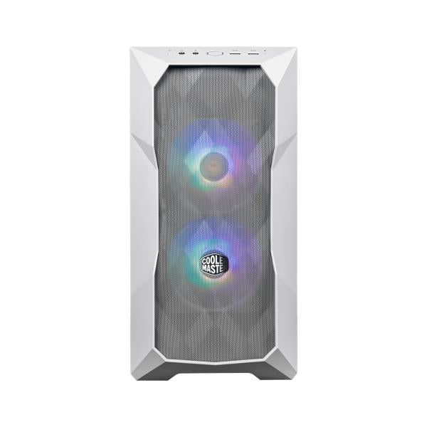 Case MasterBox TD300 Mesh White- 2USB3.2-2xCombo 2.5"/3.5"-2x2.5"-2x120mm SickleFlow PWM ARGB Front Fans-ARGB/PWM Hub-NO PSU