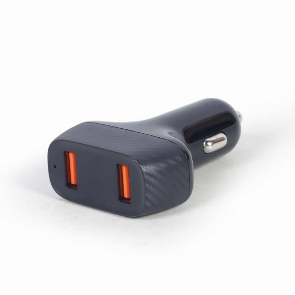 Caricatore da auto rapido USB a 2 porte - QC3.0 - 36 Watt - nero