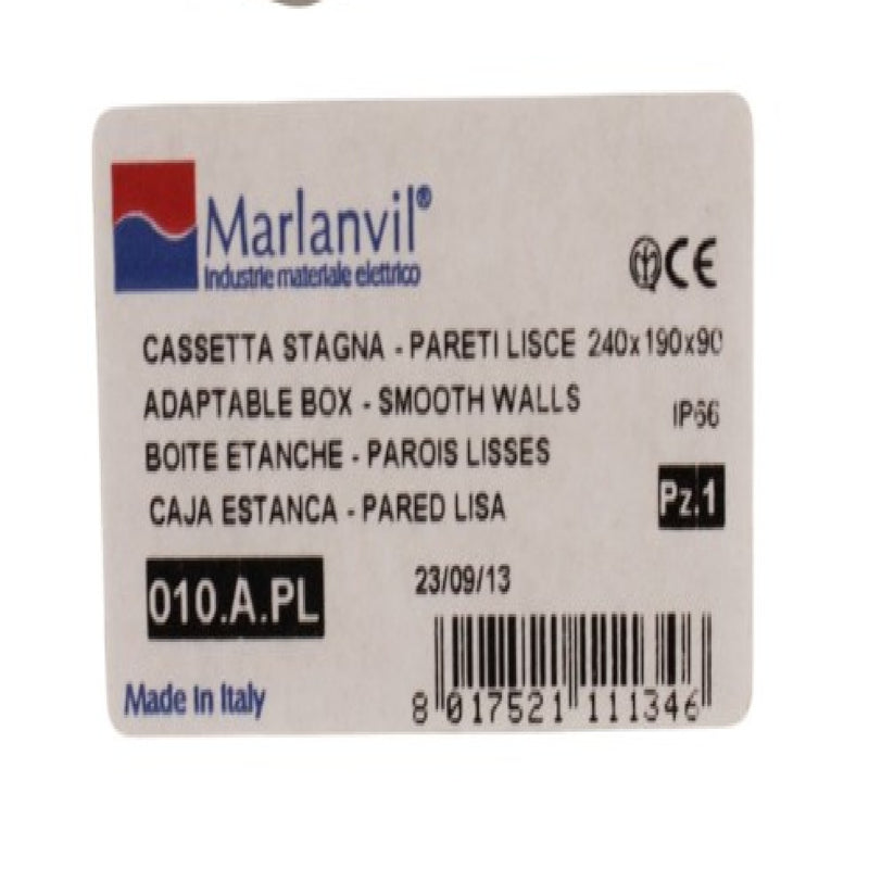 Cassetta Stagna Grigia IP66 240x190x90mm Scatola Derivazione Esterna