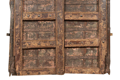 Biscottini Porta in legno massello e ferro da interno o da esterno vecchia e antica medievale scorrevole