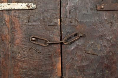 Biscottini Porta in legno massello e ferro da interno o da esterno vecchia e antica medievale scorrevole