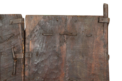 Biscottini Porta in legno massello e ferro da interno o da esterno vecchia e antica medievale scorrevole