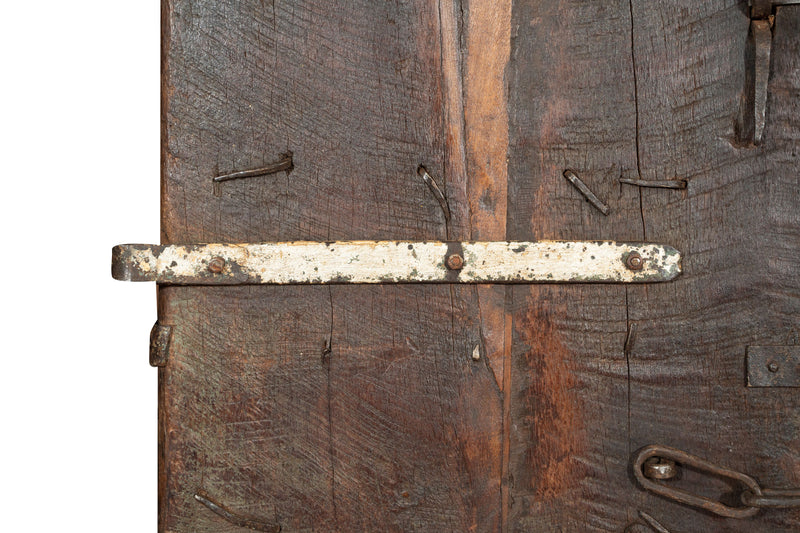Biscottini Porta in legno massello e ferro da interno o da esterno vecchia e antica medievale scorrevole