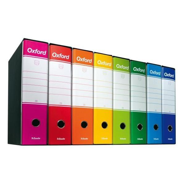 Confezione Da 6 Pezzi - Registratore Oxford G83 Verde Lime Dorso 8cm F. To Commerciale