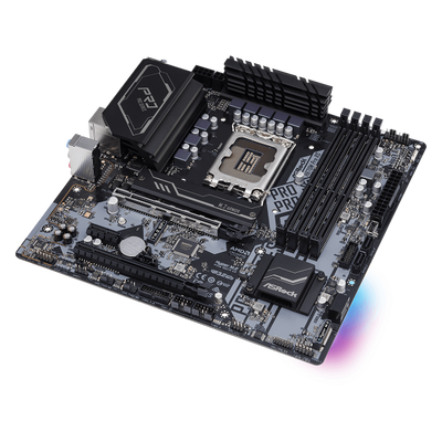 Scheda madre AsRock H670M Pro RS - Supporto processori Intel Socket 1700 12th Gen Intel Core - Ram 4x DDR4 - Hdmi, DisplayPort - RAID 0,1,5,10 - 8x Usb3.2 / 2x Usb2.0 - GLan - Audio HD - Micro-ATX