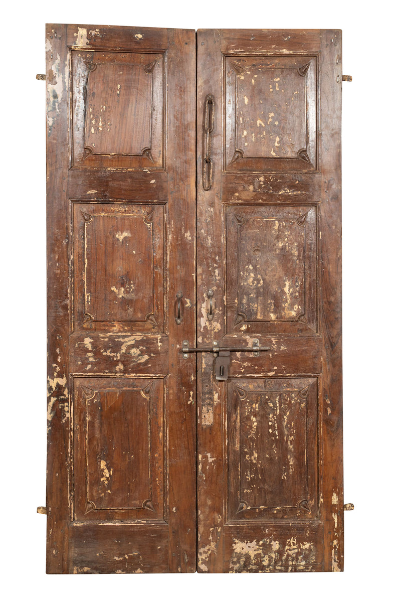 Biscottini Porta in legno massello e ferro da interno o da esterno vecchia e antica medievale scorrevole