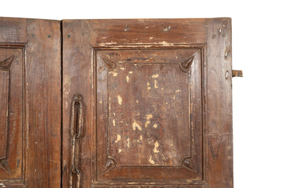 Biscottini Porta in legno massello e ferro da interno o da esterno vecchia e antica medievale scorrevole