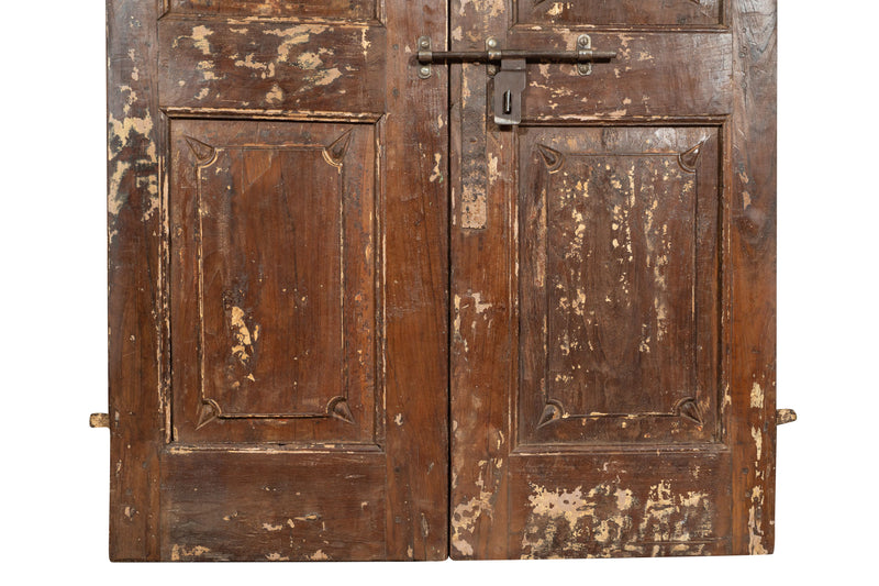 Biscottini Porta in legno massello e ferro da interno o da esterno vecchia e antica medievale scorrevole