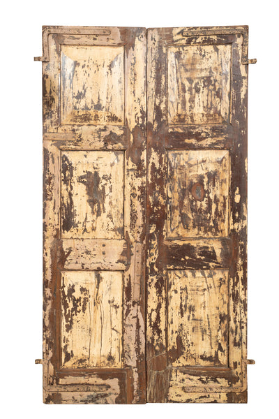 Biscottini Porta in legno massello e ferro da interno o da esterno vecchia e antica medievale scorrevole