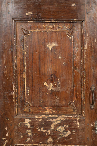 Biscottini Porta in legno massello e ferro da interno o da esterno vecchia e antica medievale scorrevole