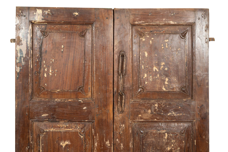 Biscottini Porta in legno massello e ferro da interno o da esterno vecchia e antica medievale scorrevole