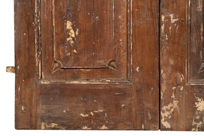 Biscottini Porta in legno massello e ferro da interno o da esterno vecchia e antica medievale scorrevole