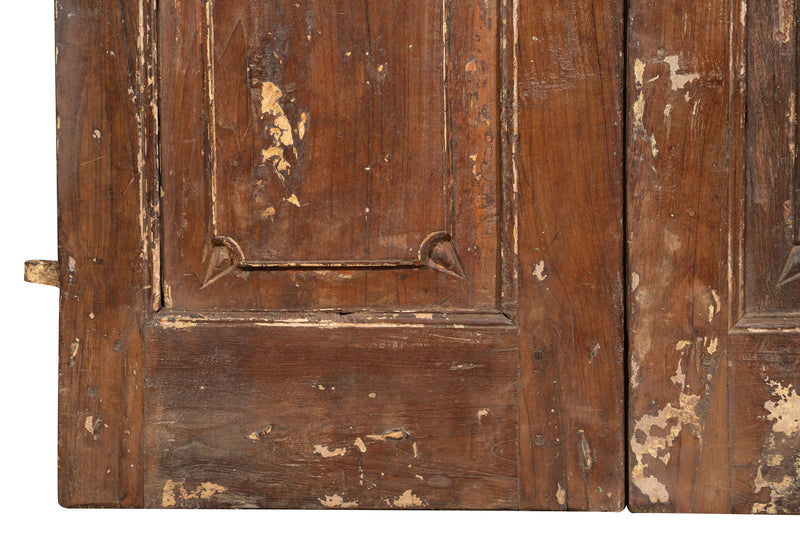 Biscottini Porta in legno massello e ferro da interno o da esterno vecchia e antica medievale scorrevole