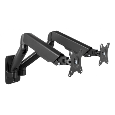 Deltaco ARM-0361 Supporti a parete per TV 81,3 cm [32] Nero (DELTACO Office, Dual wall, gas spring,)