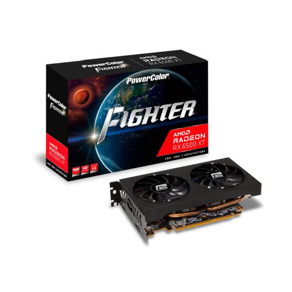 Power Color Vga Rx6500 Xt Fighter 4gb Hdmi/dp Gddr6 4gbd6-dh/oc
