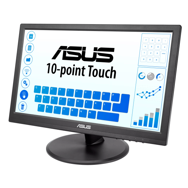 Monitor Asus VT168HR - Display 15.6 pollici LED Touchscreen - 16:9 - 1366x768 Pixel WXGA - Luminosit 220 cd/m2 - Contrasto 100.000.000 :1 - 5ms - Vga, Hdmi - Vesa - Nero