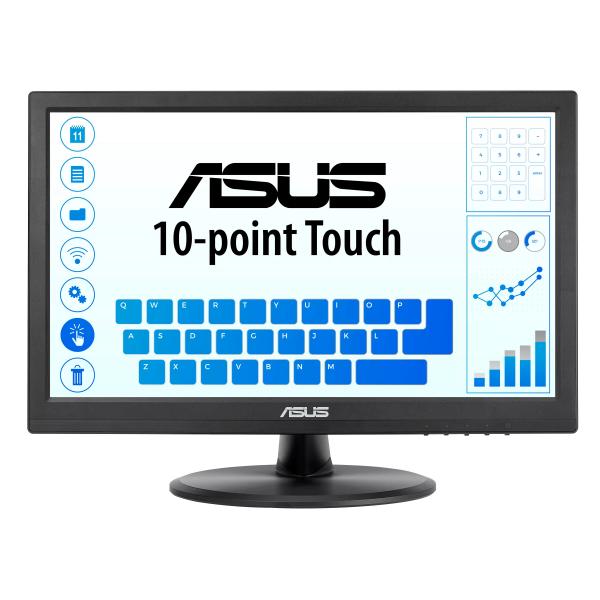 Monitor Asus VT168HR - Display 15.6 pollici LED Touchscreen - 16:9 - 1366x768 Pixel WXGA - Luminosit 220 cd/m2 - Contrasto 100.000.000 :1 - 5ms - Vga, Hdmi - Vesa - Nero