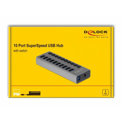 Delock Hub - 10 x SuperSpeed ??USB 3.0 - Desktop