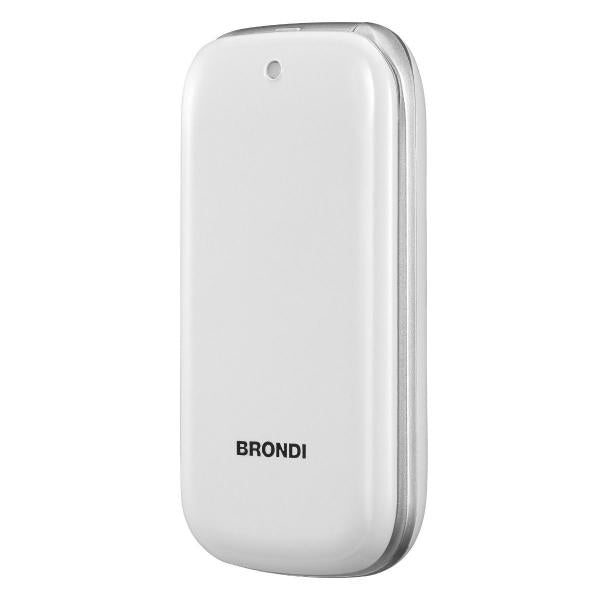 BRONDI STONE+ (BIANCO) - TELEFONO CELLULARE PER ANZIANI - TORCIA - FOTOCAMERA