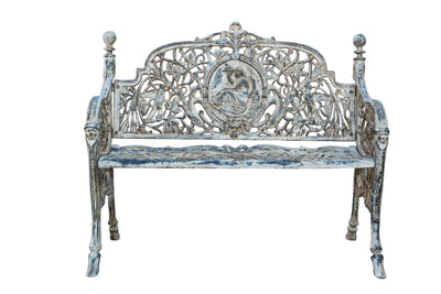 Biscottini Panchina Liberty in ghisa finitura anticata Molto Robusta, stabile Offerta