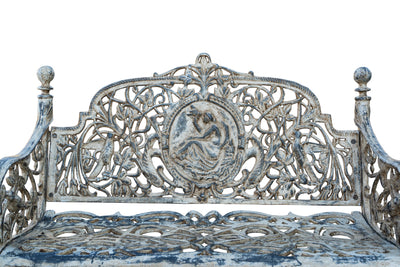 Biscottini Panchina Liberty in ghisa finitura anticata Molto Robusta, stabile Offerta