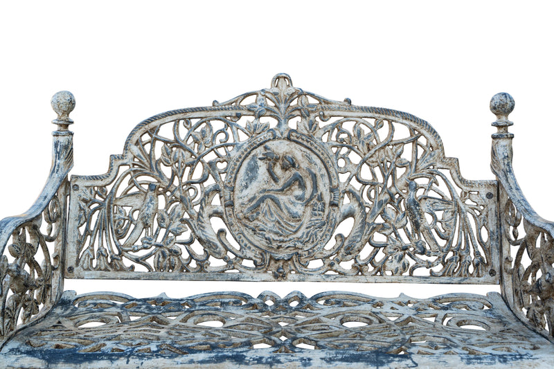 Biscottini Panchina Liberty in ghisa finitura anticata Molto Robusta, stabile Offerta