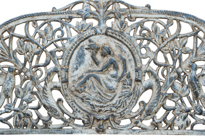 Biscottini Panchina Liberty in ghisa finitura anticata Molto Robusta, stabile Offerta