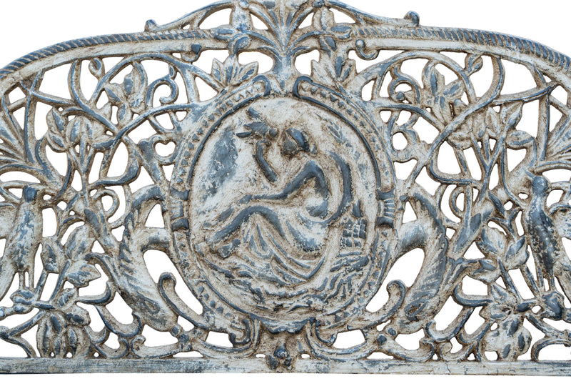 Biscottini Panchina Liberty in ghisa finitura anticata Molto Robusta, stabile Offerta