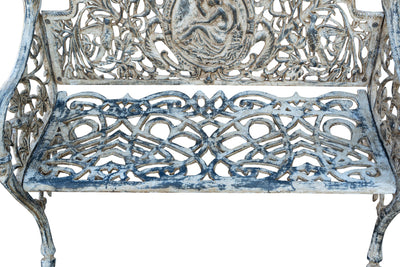 Biscottini Panchina Liberty in ghisa finitura anticata Molto Robusta, stabile Offerta