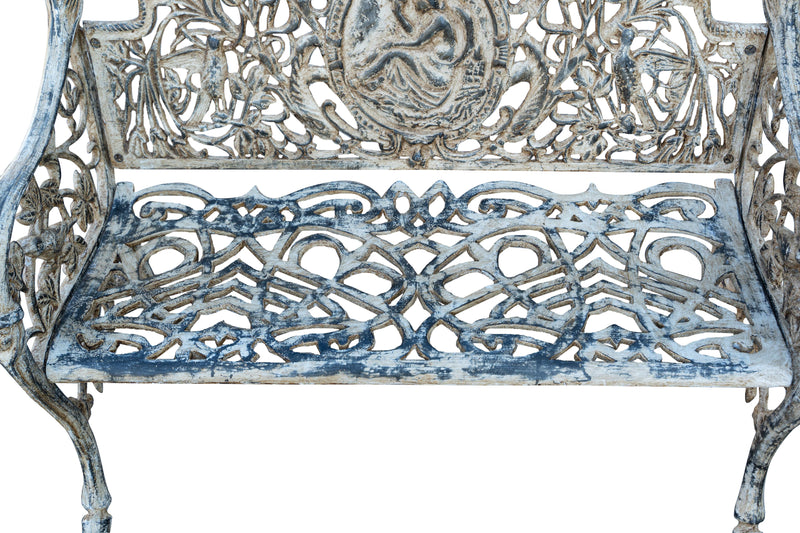 Biscottini Panchina Liberty in ghisa finitura anticata Molto Robusta, stabile Offerta