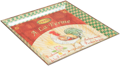 Biscottini Set 3 vassoi in policarbonato decorato anticato A LA FERME GREEN composto