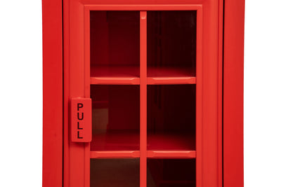 Biscottini Libreria a vetrina in stile cabina telefonica inglese in legno