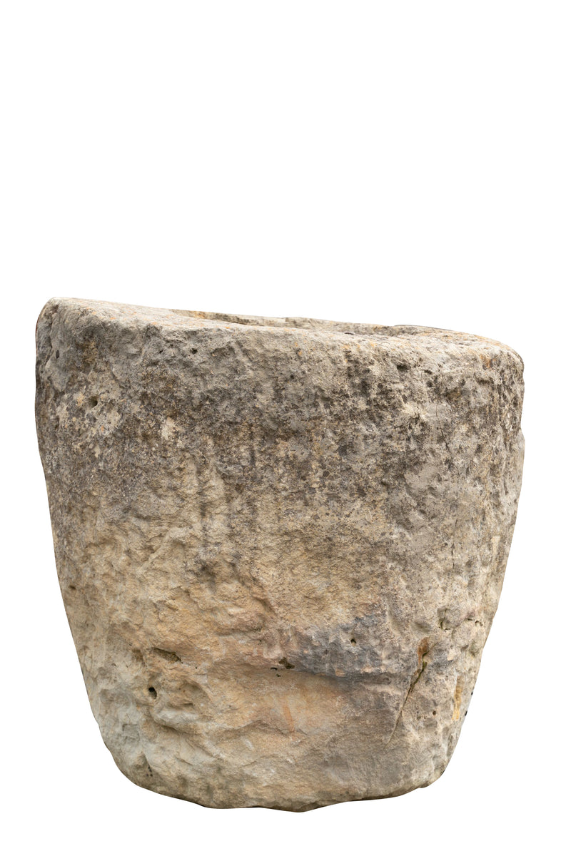 Biscottini Vecchio mortaio gigante in pietra