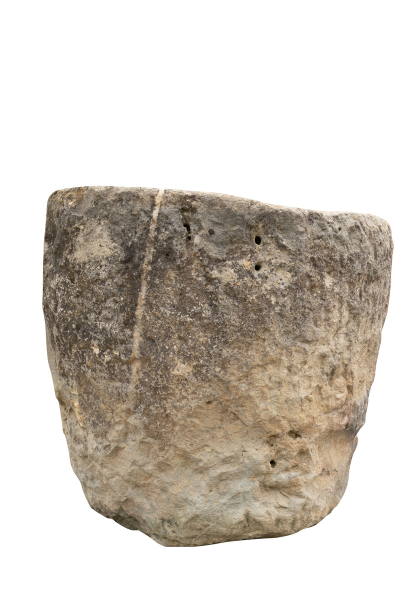 Biscottini Vecchio mortaio gigante in pietra