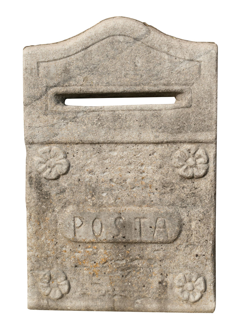 Biscottini Vecchia cassetta della posta in fusione di ghisa finitura anticata Molto