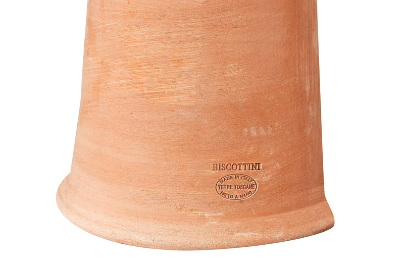 Biscottini Fontana a muro invecchiata in terracotta toscana a base piccola 100% Made in Italy interamente Lavorata a Mano