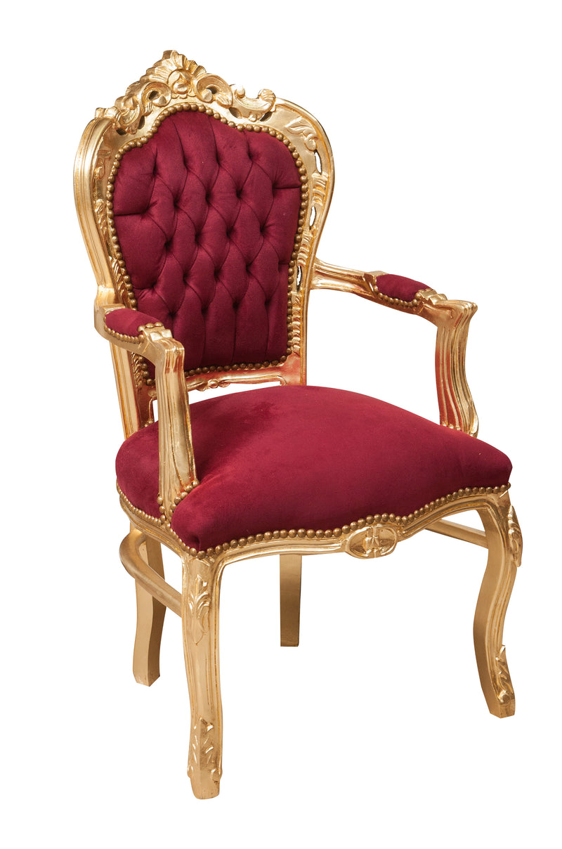 Biscottini Poltrona stile francese Luigi XVI in legno massello di faggio XVI, faggio,