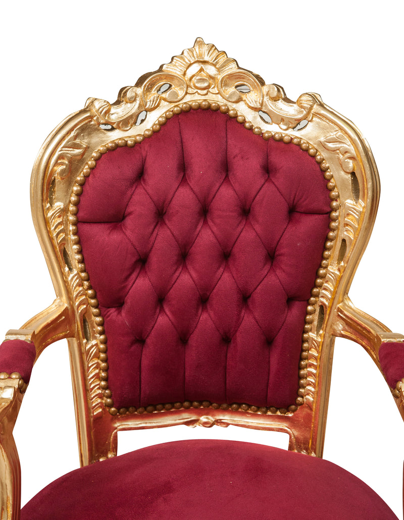 Biscottini Poltrona stile francese Luigi XVI in legno massello di faggio XVI, faggio,