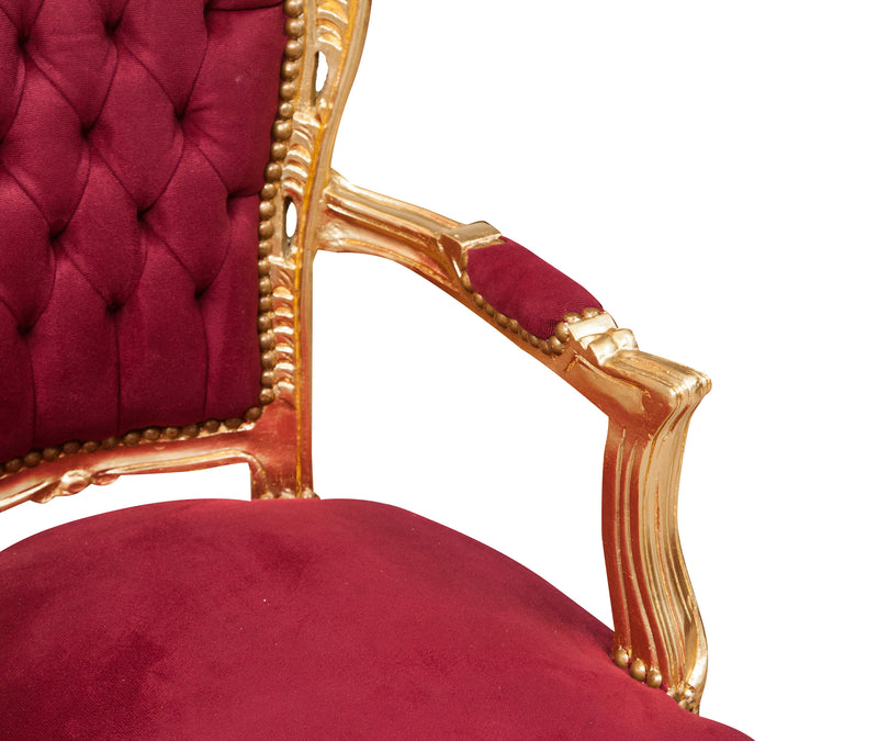 Biscottini Poltrona stile francese Luigi XVI in legno massello di faggio XVI, faggio,