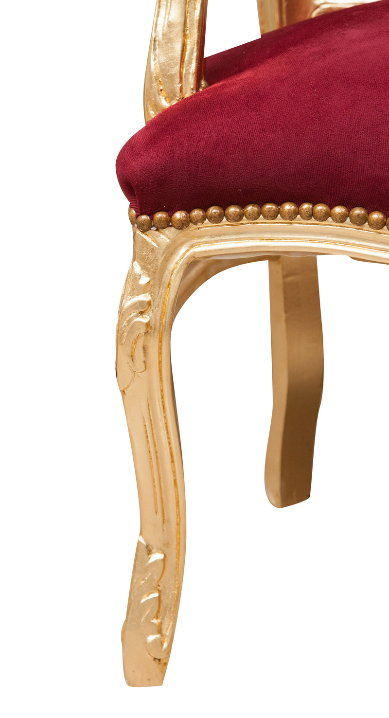 Biscottini Poltrona stile francese Luigi XVI in legno massello di faggio XVI, faggio,