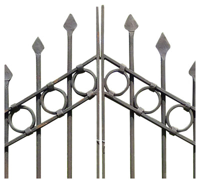 Biscottini Cancello in ferro pieno L335xPR12xH245 cm. Made in Italy interamente forgiato