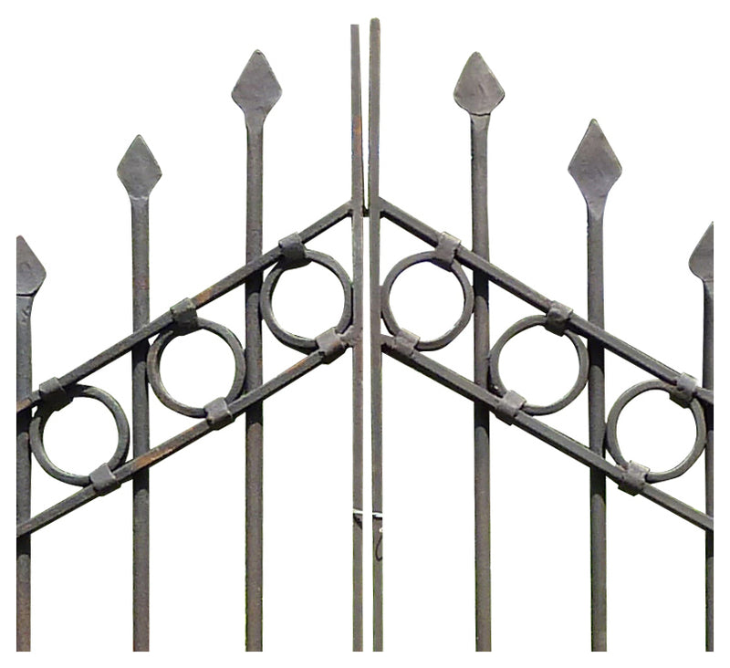 Biscottini Cancello in ferro pieno L335xPR12xH245 cm. Made in Italy interamente forgiato