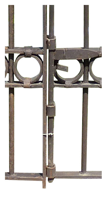 Biscottini Cancello in ferro pieno L335xPR12xH245 cm. Made in Italy interamente forgiato